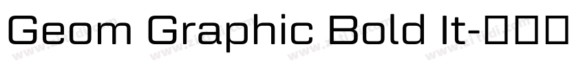 Geom Graphic Bold It字体转换